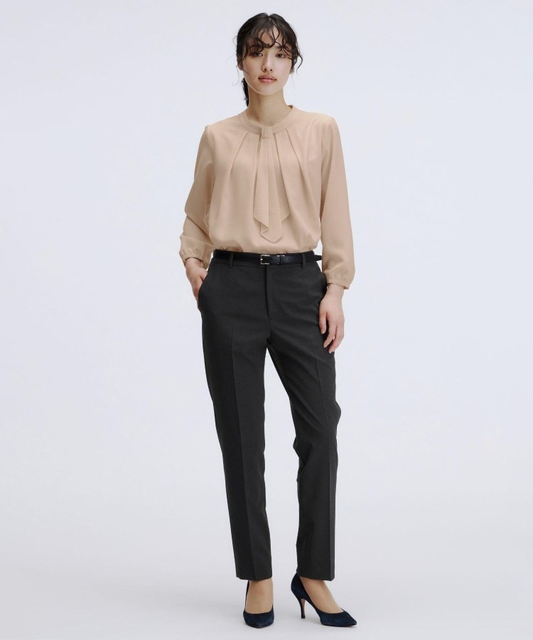 アンカーウーマン(ANCHOR WOMAN)の【4WAY／5色展開】アクセサリー付きボウタイブラウス【通勤／入卒／セレモニー／9分袖／S～4L】35