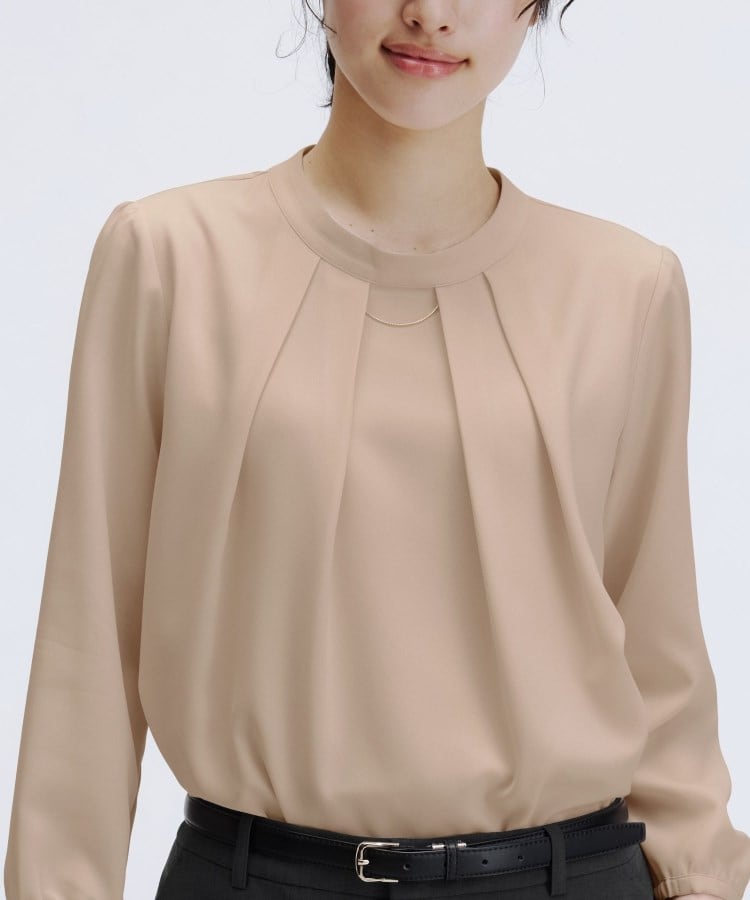 アンカーウーマン(ANCHOR WOMAN)の【4WAY／5色展開】アクセサリー付きボウタイブラウス【通勤／入卒／セレモニー／9分袖／S～4L】38