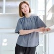 アンカーウーマン(ANCHOR WOMAN)の【接触冷感／UVカット】バンドカラーブラウス グレー(012)