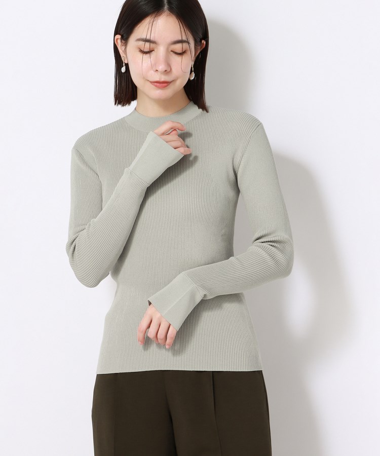 アンカーウーマン(ANCHOR WOMAN)の【洗える】ストレッチレーヨン ハイネックリブニット7