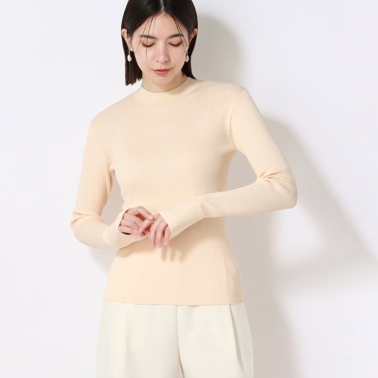 アンカーウーマン(ANCHOR WOMAN)の【洗える】ストレッチレーヨン ハイネックリブニット カットソー
