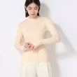 アンカーウーマン(ANCHOR WOMAN)の【洗える】ストレッチレーヨン ハイネックリブニット アイボリー(004)