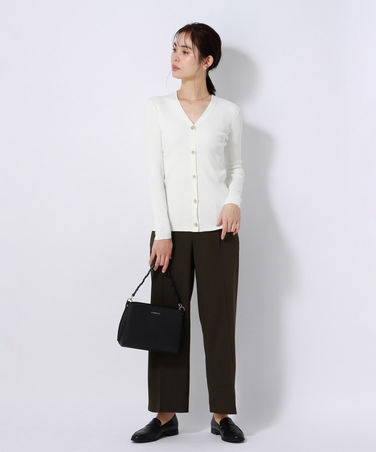 アンカーウーマン(ANCHOR WOMAN)の【洗える】ストレッチレーヨン リブカーディガン19