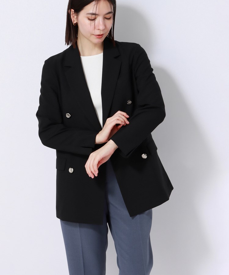 アンカーウーマン(ANCHOR WOMAN)の【洗える】ストレッチレーヨン 5分袖リブニット23
