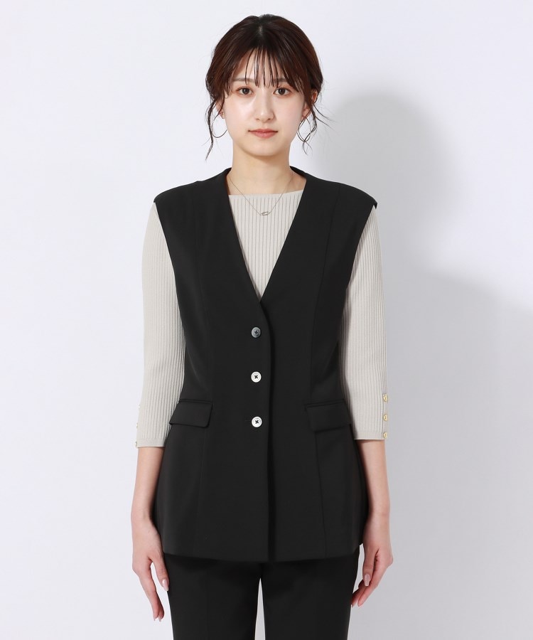 アンカーウーマン(ANCHOR WOMAN)の【洗える／通勤】ストレッチ バックフレアジレ24