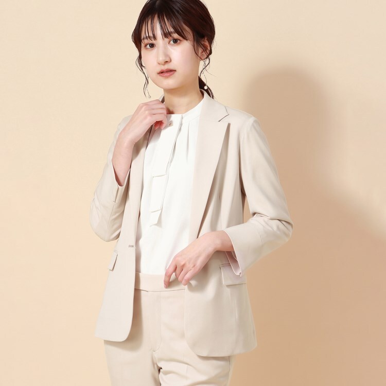 アンカーウーマン(ANCHOR WOMAN)の【洗える／通勤】ストレッチ 8分袖ジャケット テーラードジャケット