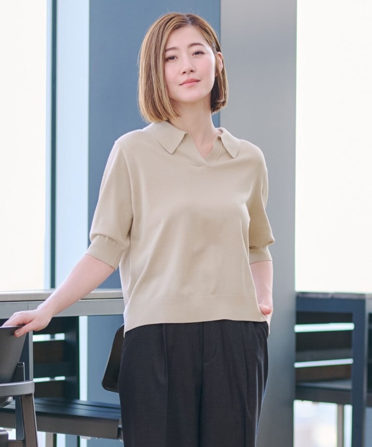 アンカーウーマン(ANCHOR WOMAN)の【接触冷感／UVカット】ニットポロ11