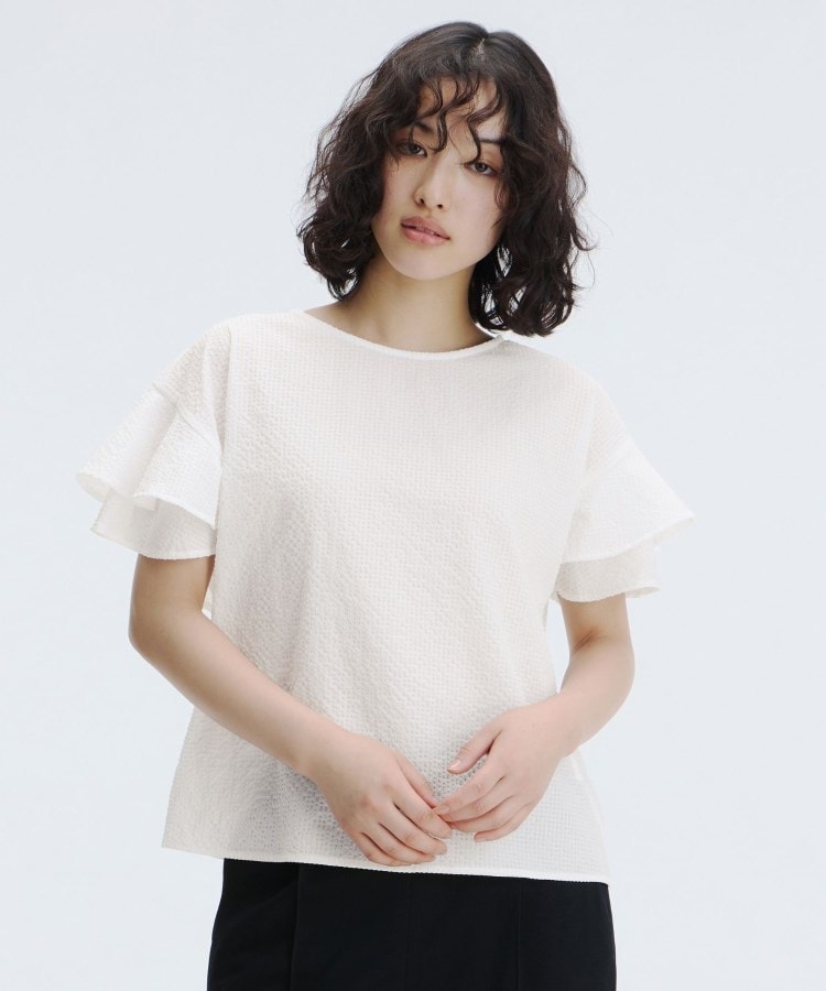 アンカーウーマン(ANCHOR WOMAN)の【サッカー素材】フリルブラウス12