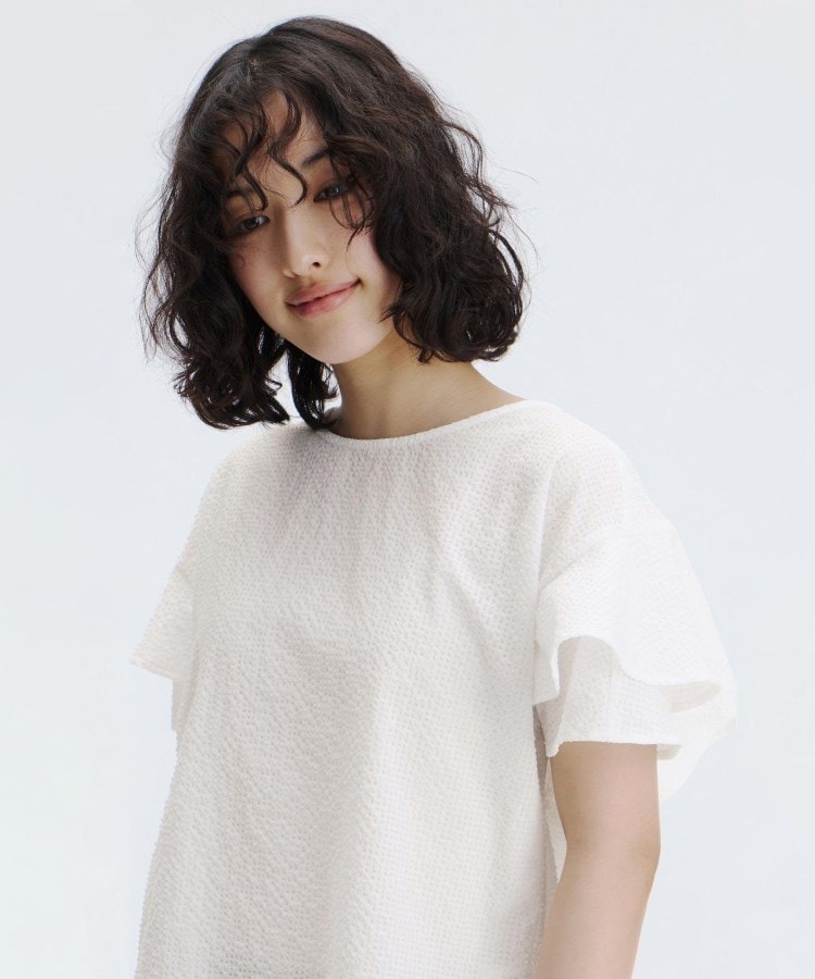 アンカーウーマン(ANCHOR WOMAN)の【サッカー素材】フリルブラウス14