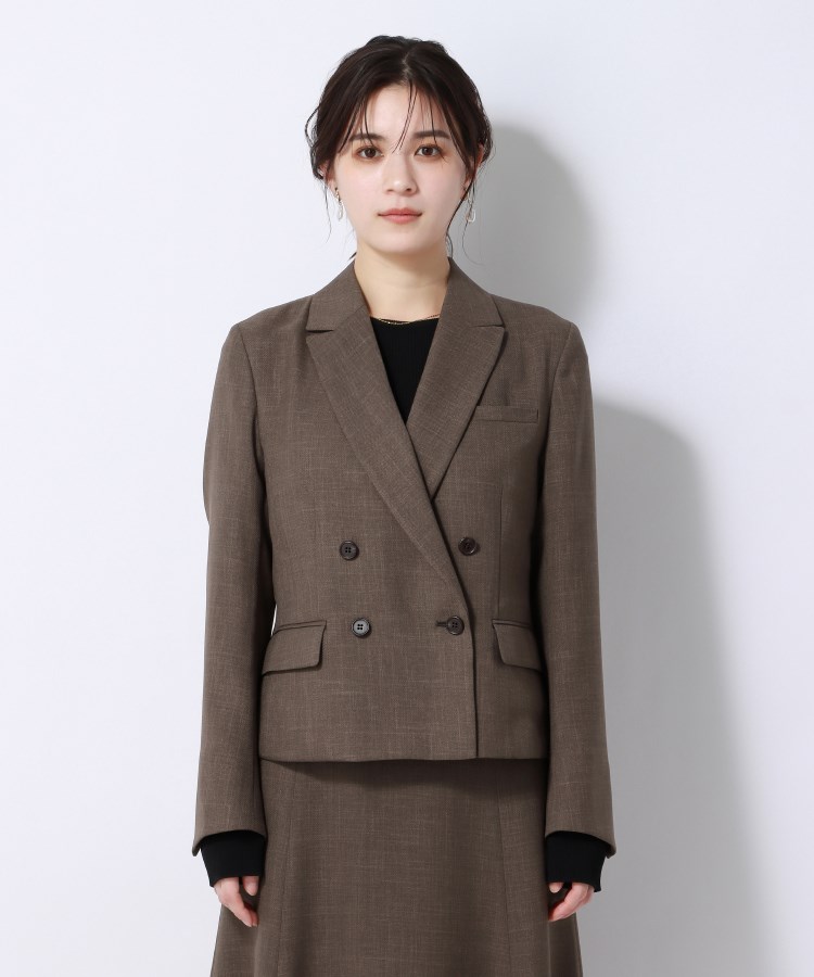アンカーウーマン(ANCHOR WOMAN)の【洗える／通勤】ダブルブレストショートジャケット18