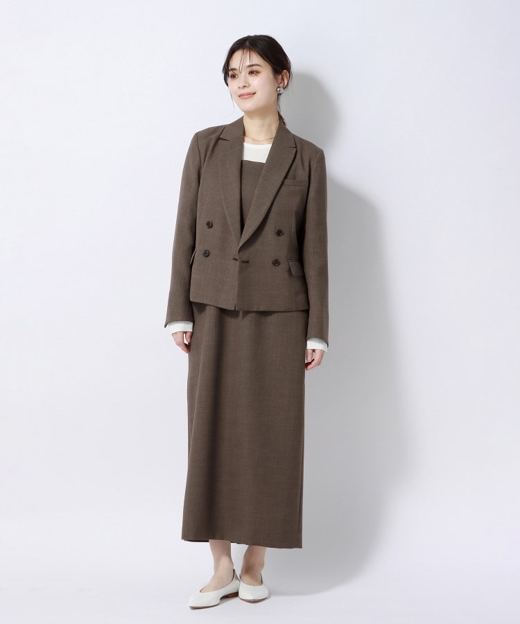 アンカーウーマン(ANCHOR WOMAN)の【洗える／通勤】ダブルブレストショートジャケット32