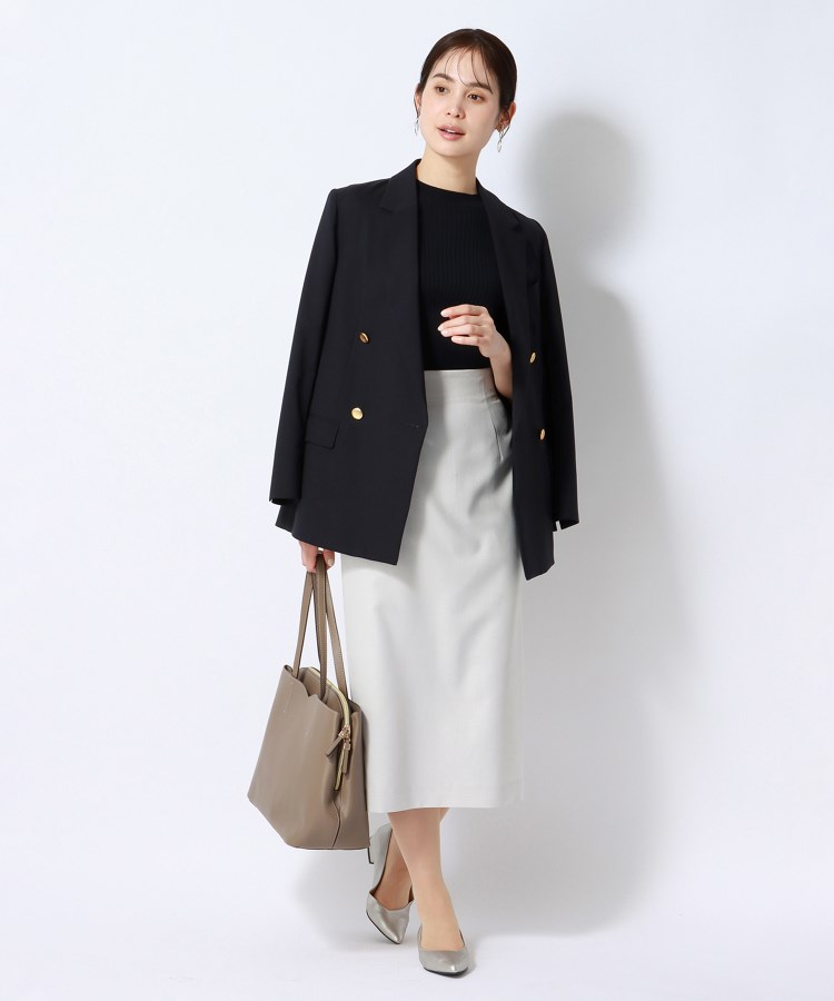 アンカーウーマン(ANCHOR WOMAN)の【洗える／通勤】オックスストレッチ ロングタイトスカート11