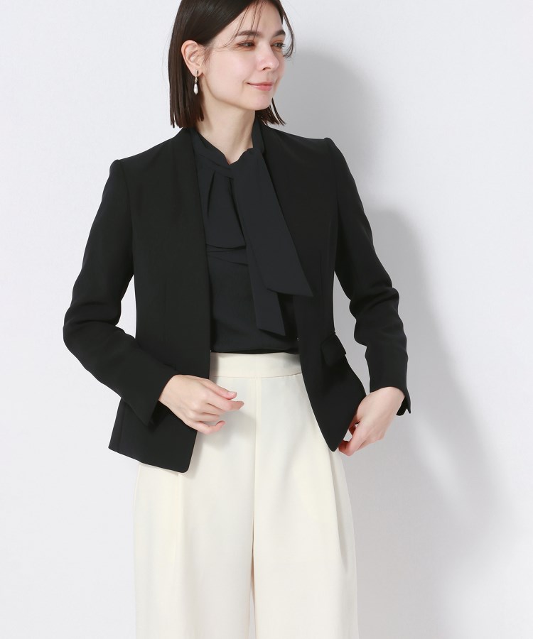 アンカーウーマン(ANCHOR WOMAN)の【洗える】アシンメトリーラッフルボウタイブラウス10