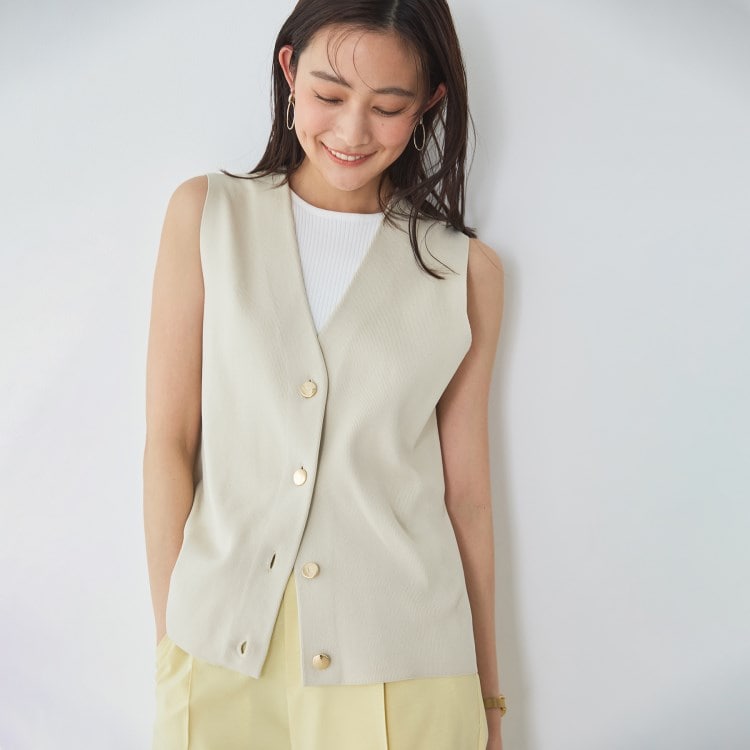 アンカーウーマン(ANCHOR WOMAN)の【洗える】Vネックニットジレ ベスト