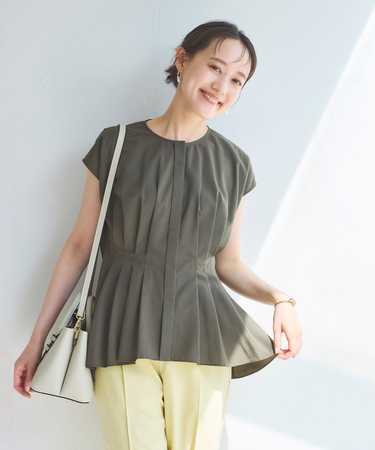 アンカーウーマン(ANCHOR WOMAN)の【洗える】ソフトクロス タックブラウス14