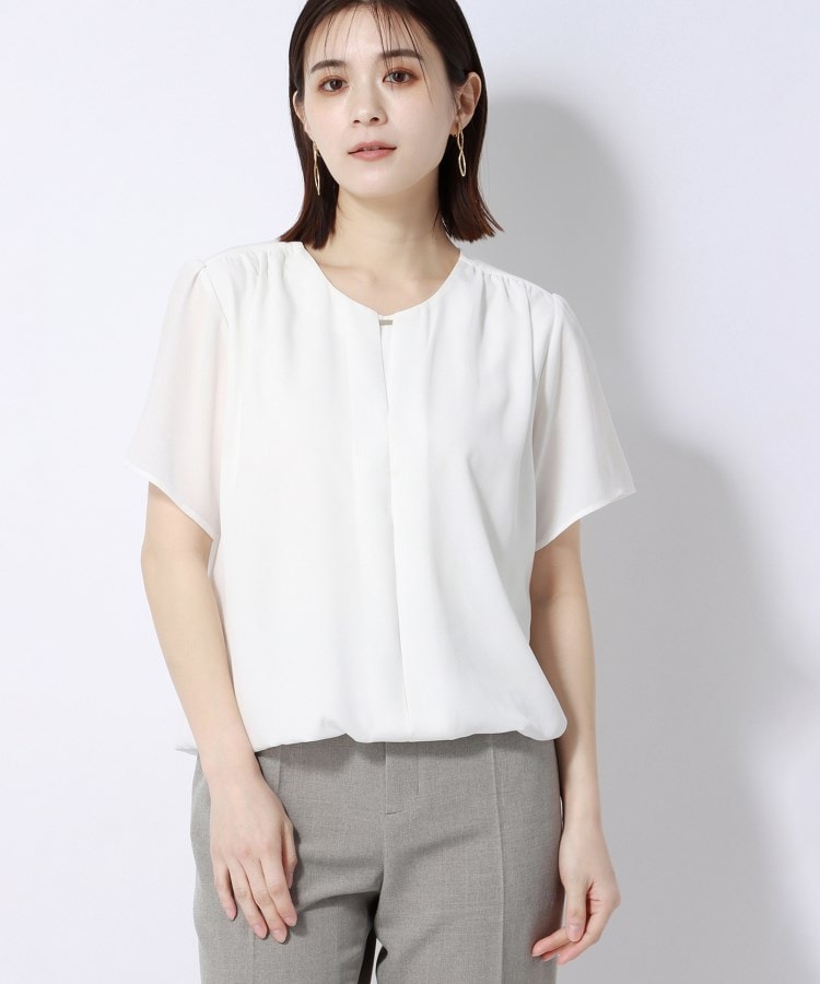 アンカーウーマン(ANCHOR WOMAN)の【洗える】シフォンジョーゼット プルオーバーブラウス24
