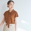アンカーウーマン(ANCHOR WOMAN)の【撥水／洗える】リネンライク ボウタイブラウス／BIYORI UP28