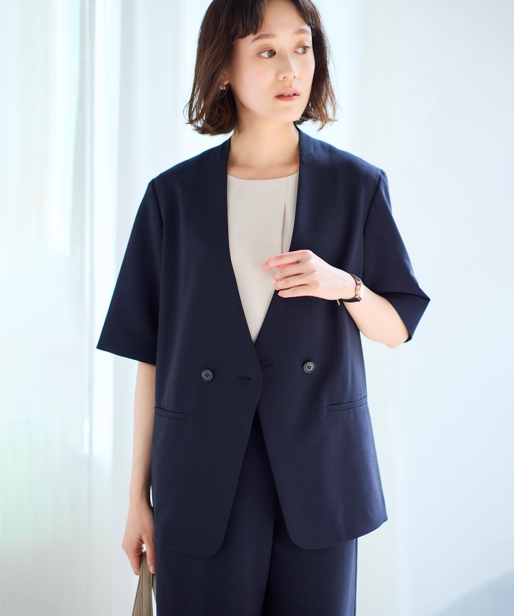 アンカーウーマン(ANCHOR WOMAN)の【洗濯ネット付／3点セット／通勤】ジャケット・ワイドパンツ・洗濯ネットセット23