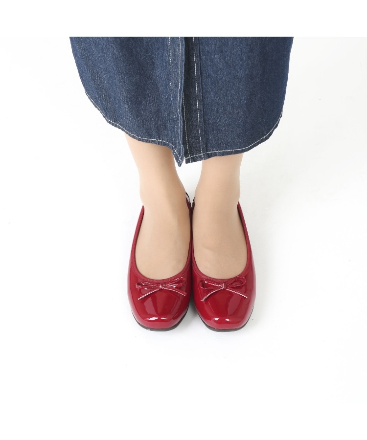 アキュアーズ(AcureZ)の8サイズ展開　母趾にやさしいリボンバレエパンプス〈消臭繊維MOFF使用〉6