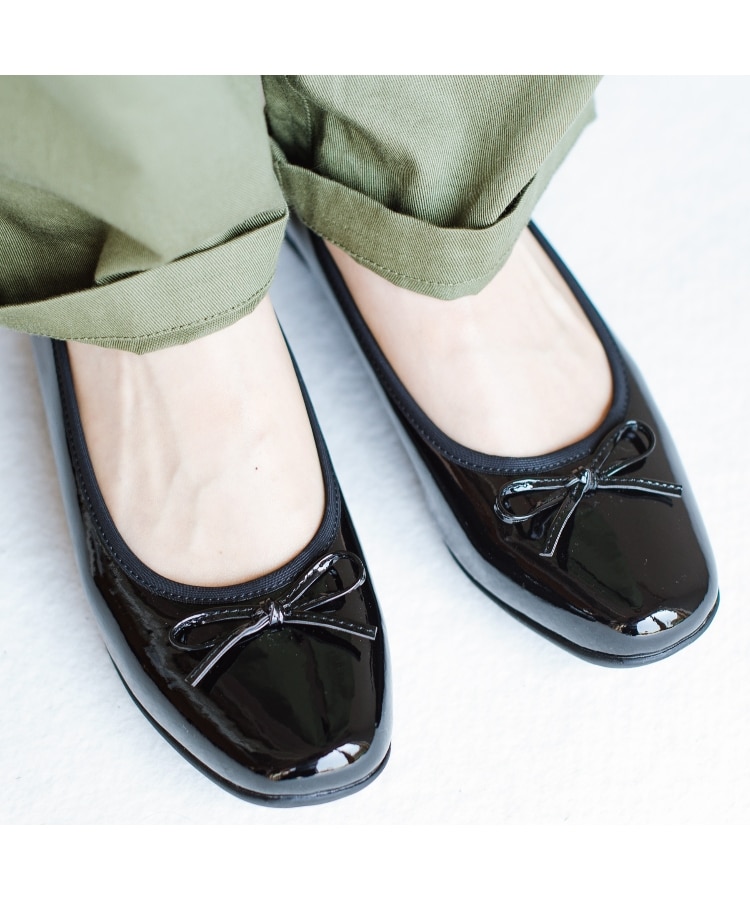 アキュアーズ(AcureZ)の8サイズ展開　母趾にやさしいリボンバレエパンプス〈消臭繊維MOFF使用〉9