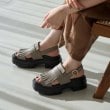 アキュアーズ(AcureZ)のオトナの厚底トラッドサンダル フリンジデザイン30