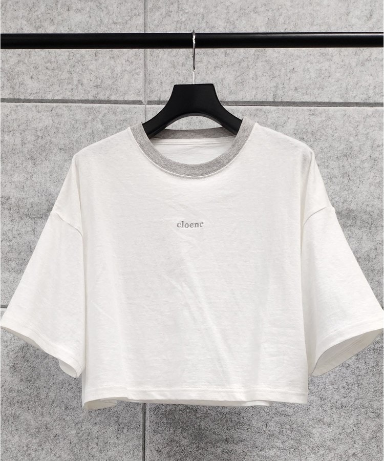 クロエンス(cloenc)のロゴショート丈リンガーTシャツ9