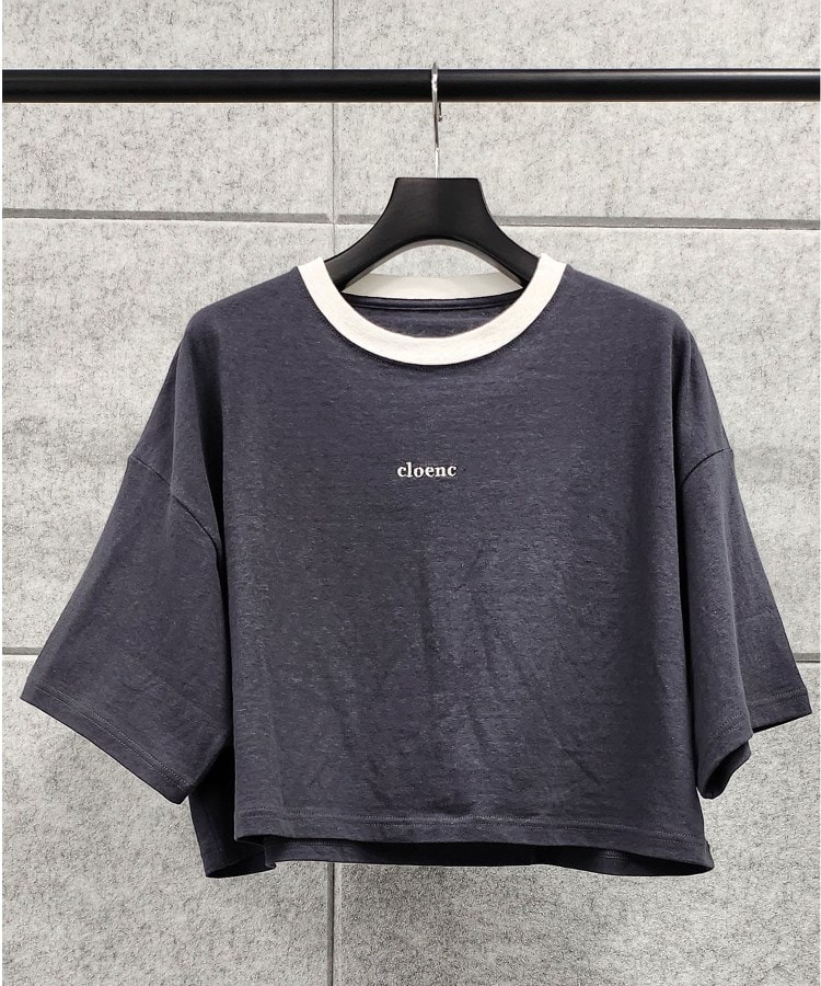 クロエンス(cloenc)のロゴショート丈リンガーTシャツ10
