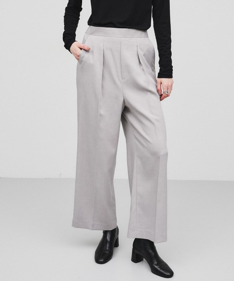 クロエンス(cloenc)の【春セール／手洗い可／セットアップ】タックストレートパンツ8