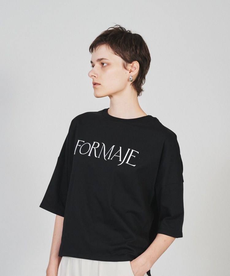 クロエンス(cloenc)の【春セール／コットンブレンド】FLFORMAJEルーズTシャツ ブラック(119)