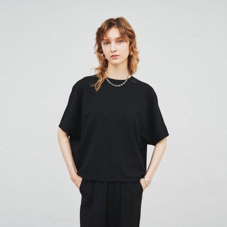 クロエンス(cloenc)の【春セール／セットアップ／通勤】カットジョーゼットコクーンプルオーバー カットソー