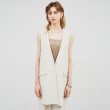 クロエンス(cloenc)の【春セール／セットアップ／通勤】カットジョーゼットノーカラージレベスト グレージュ(050)