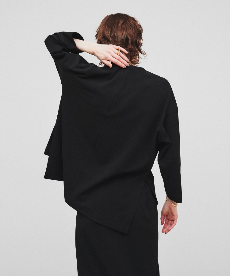 クロエンス(cloenc)の【春セール／セットアップ／通勤】カットジョーゼットロングスリーブプルオーバー11