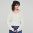 クロエンス(cloenc)の【手洗い可／柔らかニット】ラメシャギーVネックニットプルオーバー1