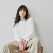 クロエンス(cloenc)の【春セール／春ニット／手洗い可】コットンブレンドニットプルオーバー ホワイト(001)