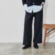 クロエンス(cloenc)の【春セール／通勤／手洗い可】バックゴムツイルタックパンツ ネイビー(094)