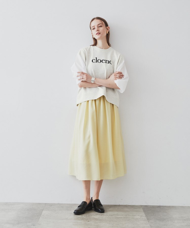 クロエンス(cloenc)の【春セール／手洗い可】袖切り替えスウェットプルオーバー9