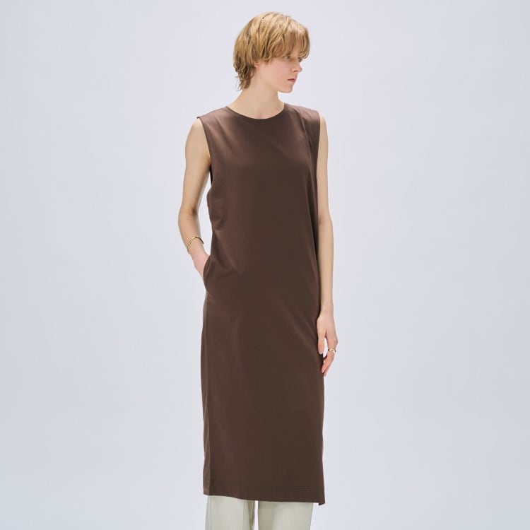 クロエンス(cloenc)の【UVカット／接触冷感／マシンウォッシュ】ロングカットソーワンピース マキシ・ロングワンピース