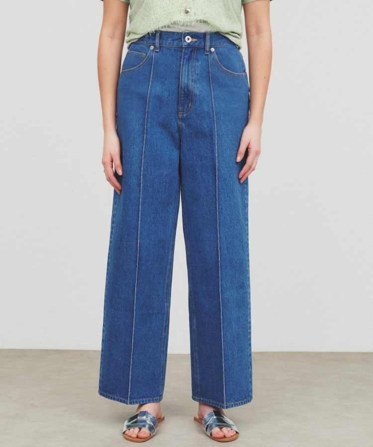 Chloe コットン ジーンズ フレアパンツ Chloé デニム製ハイライズ フレア ジーンズ の青色