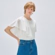 クロエンス(cloenc)の【マシンウォッシュ】ラッフルプルオーバー ホワイト(001)