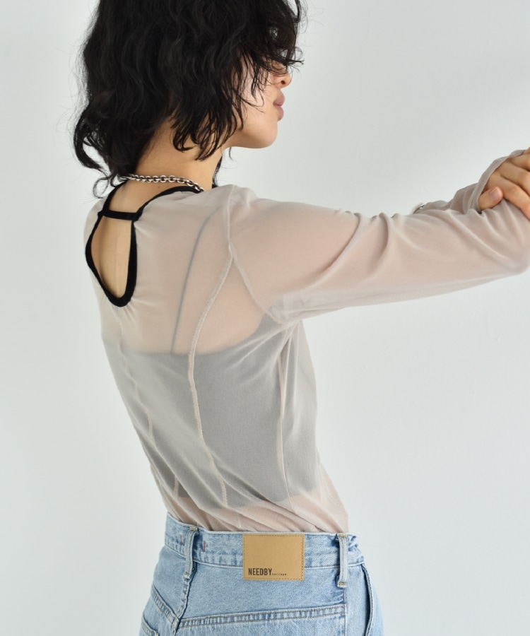 コードエー(CODE A)のCODE A ｜ back open tulle tops2