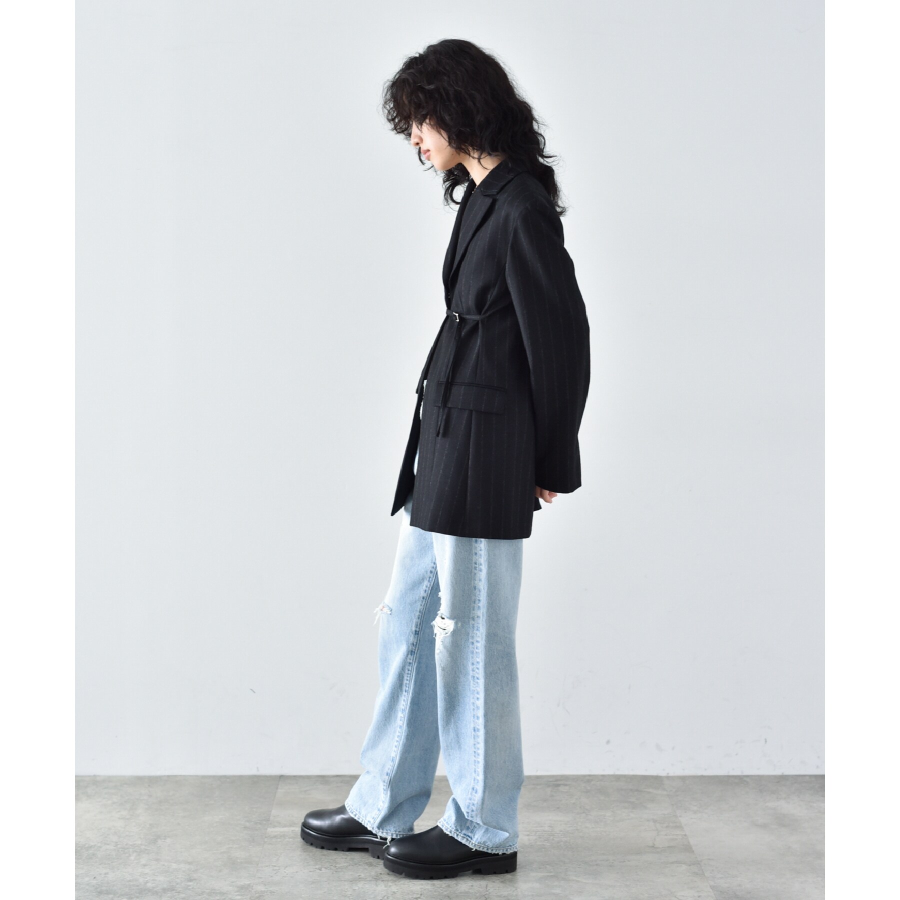 コードエー(CODE A)のCODE A ｜ belted oversized jacket12