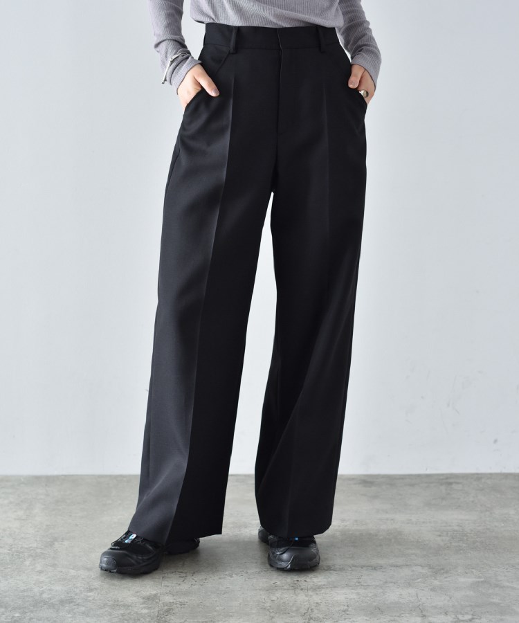 コードエー(CODE A)のCODE A | high waist trousers ブラック(019)