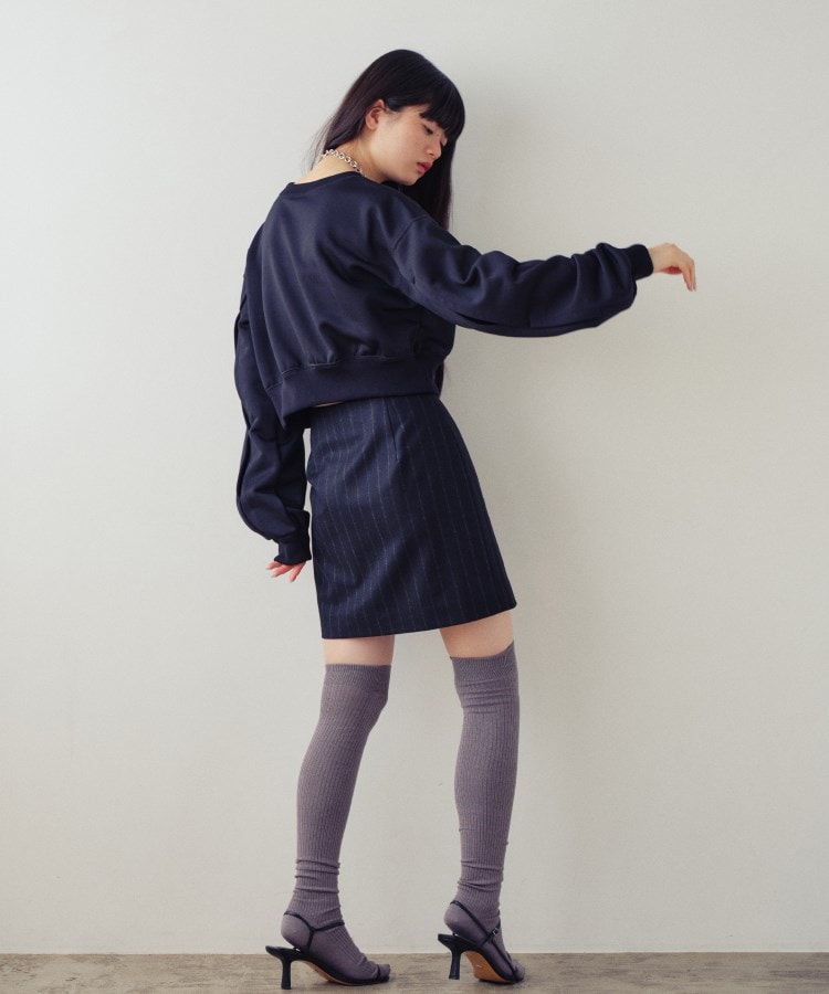 コードエー(CODE A)のCODE A ｜ wool stripe mini skirt3