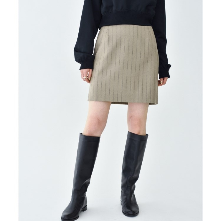 コードエー(CODE A)のCODE A ｜ wool stripe mini skirt ミニスカート