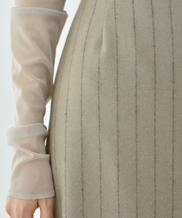 コードエー(CODE A)のCODE A ｜ wool stripe slit long skirt13