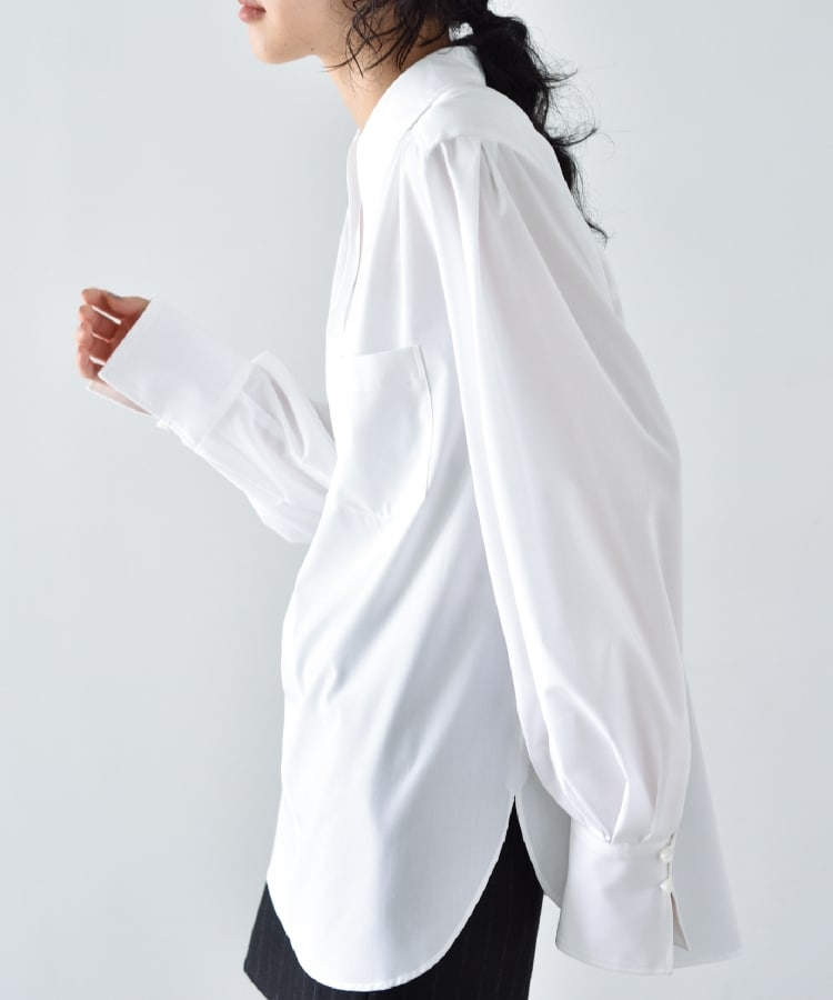 コードエー(CODE A)のCODE A ｜ long point collar oversized shirt4