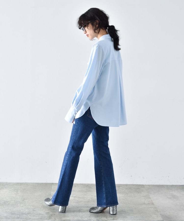 コードエー(CODE A)のCODE A ｜ long point collar oversized shirt18