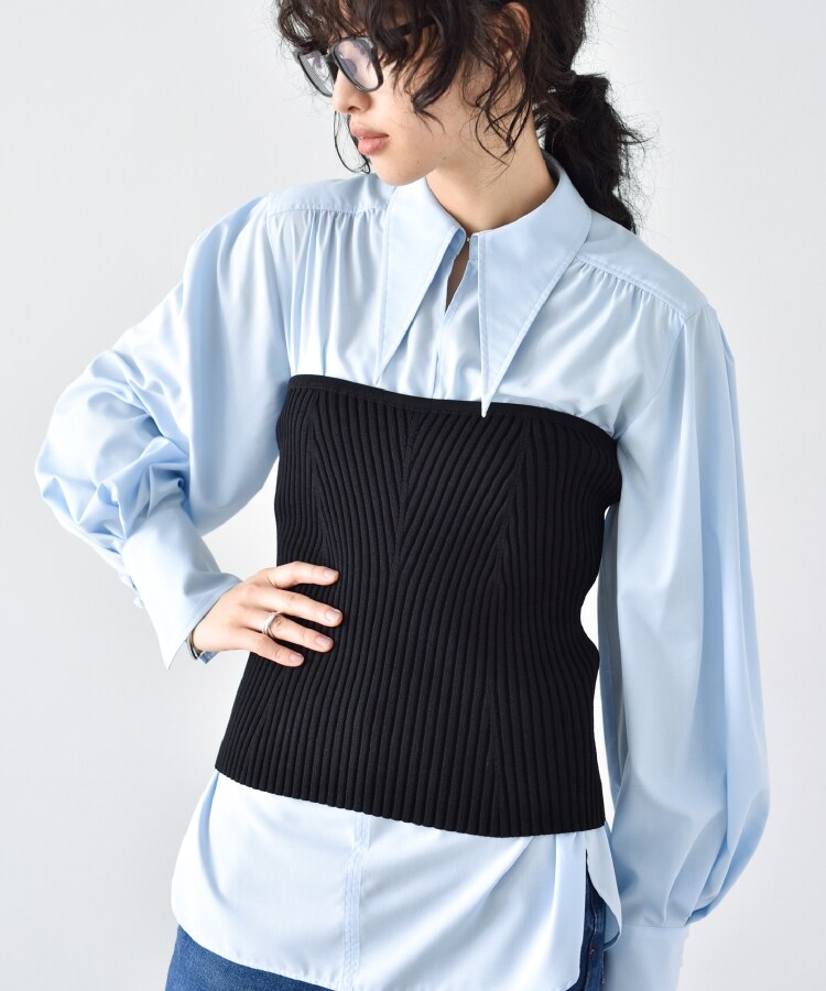 CODE A ｜ long point collar oversized shirt