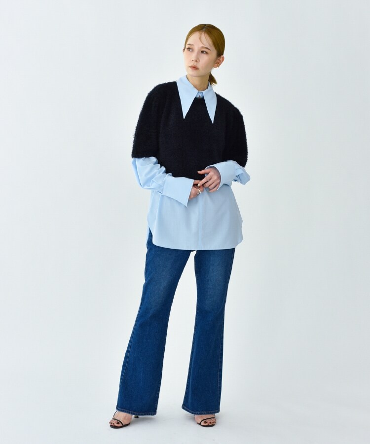 CODE A ｜ long point collar oversized shirt