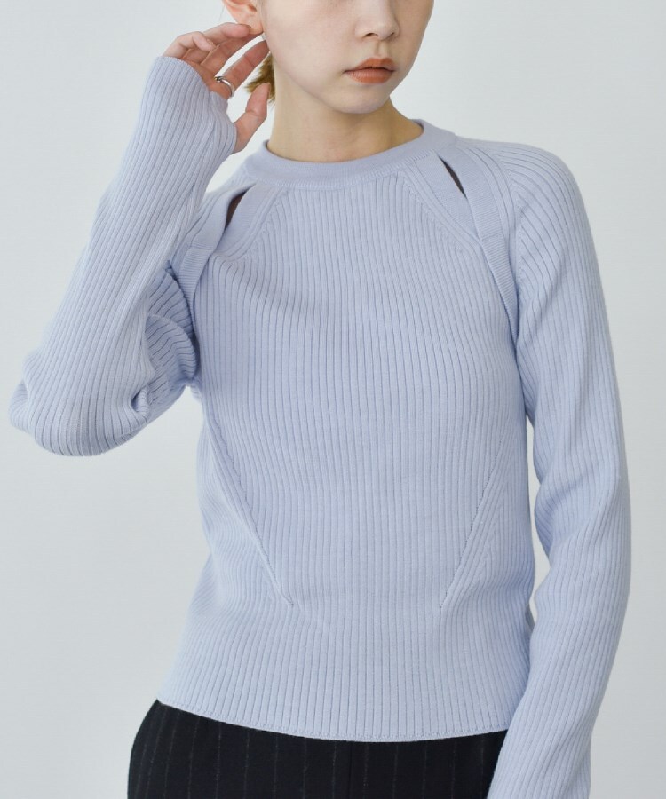 ＜6(ROKU)＞SHOULDER SLIT KNIT PULLOVER/ニット